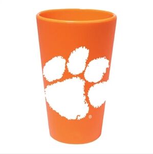 NCAA Clemson Tigers 16 Oz. Silicone Pint Glass Unbreakable New Set Of 2